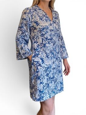 joie linen shirt dress Joie 100% linen white tiered sleeveless dress with floral pattern size XL